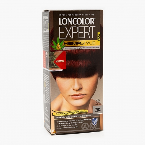Vopsea permanentă pentru păr Expert Hempstyle 7.64 Roșu mediu arămiu 100ml