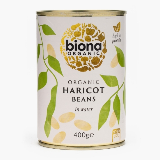 Fasole albă Haricot, fără sare, eco 400g