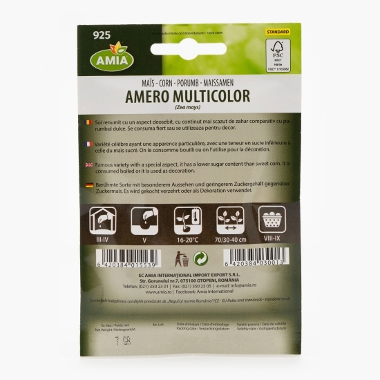 Semințe porumb dulce Amero multicolor 7g