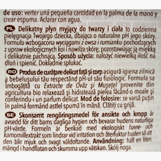 Săpun lichid bio delicat 200ml