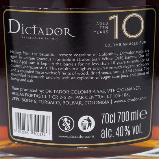 Rom 10 Yo 40% alc. 0.7l