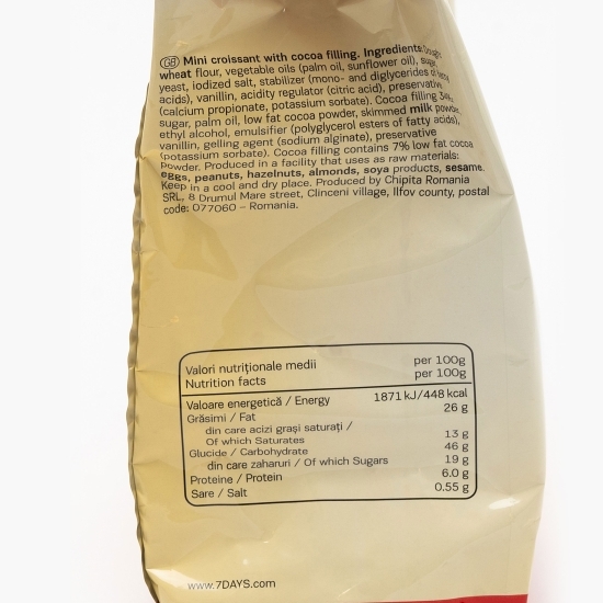 Mini Croissants cu cremă de cacao 185g