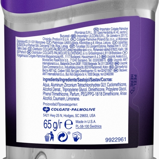 Deodorant antiperspirant gel 24/7 Invisible Protection 65g