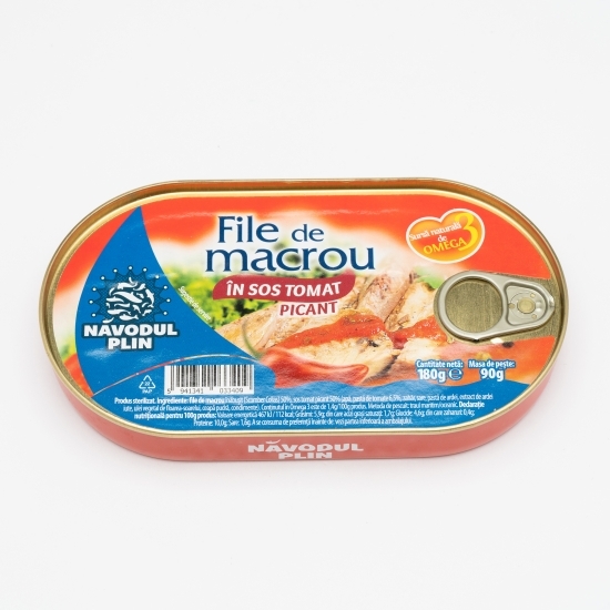File de macrou în sos tomat picant 180g