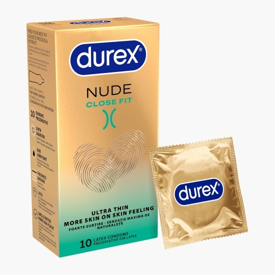 Prezervative Nude Close Fit, 10 buc