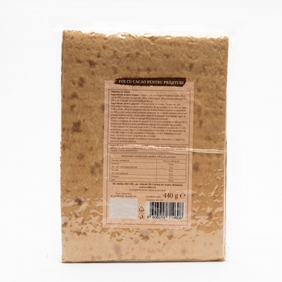 Foi cu cacao pentru prăjituri 440g
