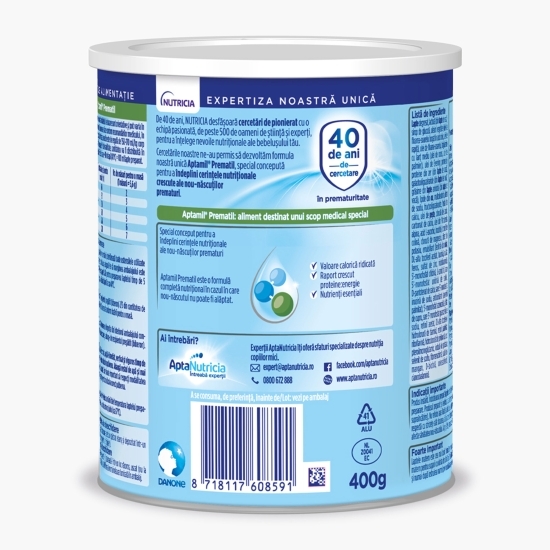 Lapte praf Prematil pentru prematuri, Nutricia, 400g