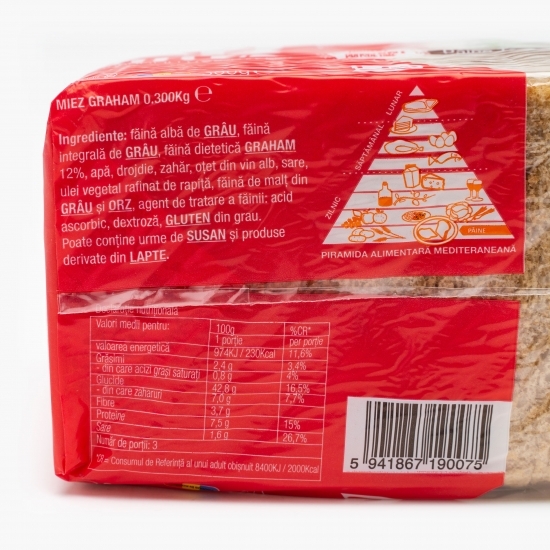 Pâine toast miez graham 300g