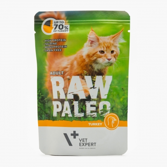 Hrană umedă pentru pisici adulte, 100g, cu carne de curcan