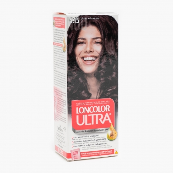 Vopsea permanentă pentru păr Ultra 4.15 „ciocolată amăruie” 100ml