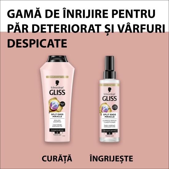 Șampon pentru păr deteriorat și vârfuri despicate Split Ends Miracle 400ml