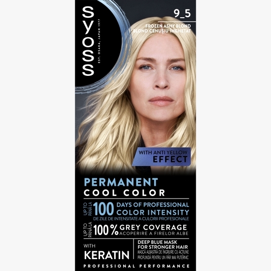 Vopsea de păr permanentă Professional Performance, 9-5 blond cenușiu înghețat, 115ml