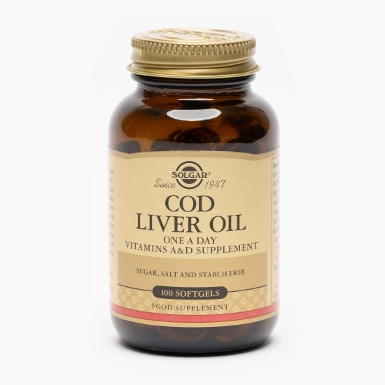 Ulei de ficat de cod, 100 capsule moi