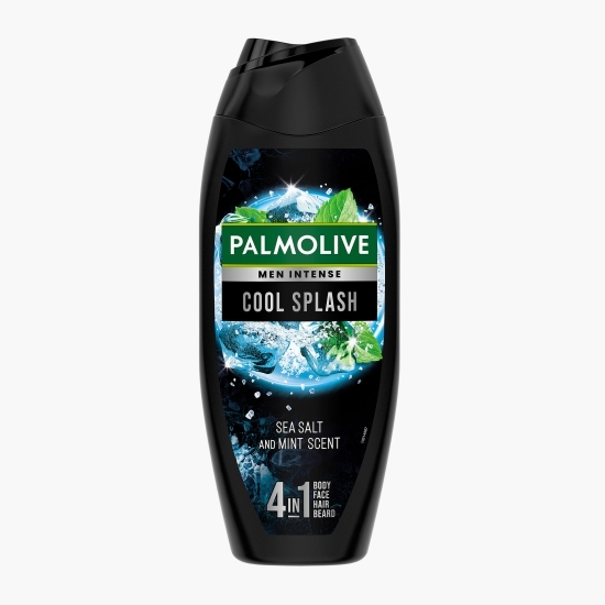 Gel de duș 4în1, Men Intense Cool Splash, cu sare de mare și mentă 0.5l