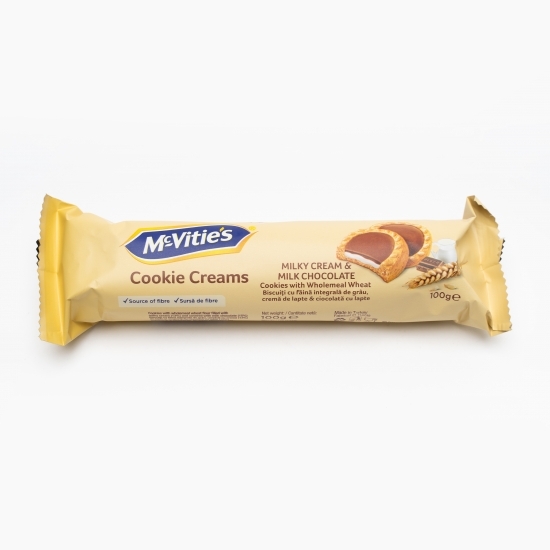 Biscuiți cu cremă de lapte și ciocolată 100g