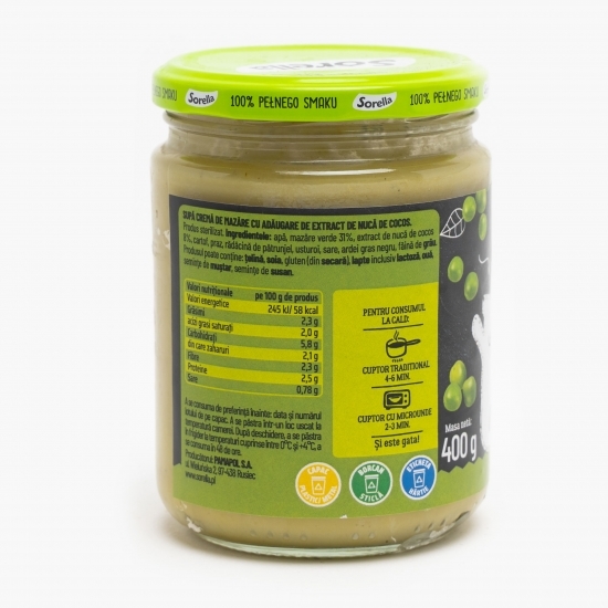 Supă cremă de mazăre verde 400g