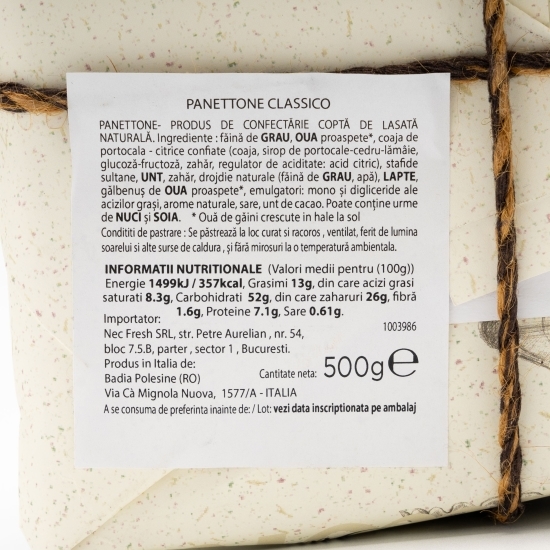 Panettone Clasic 500g