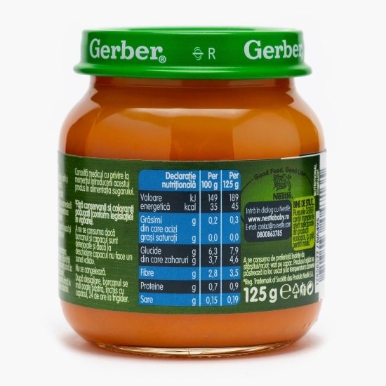 Piure ecologic din morcovi și cartofi dulci, 125g, +6 luni 