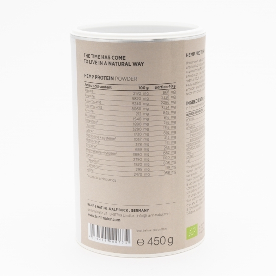 Pulbere de cânepă eco cu 50% proteină 450g