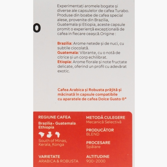 Espresso tip Dolce Gusto, 16 băuturi, capsule cafea 