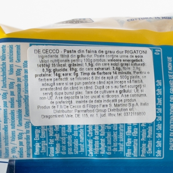 Paste Rigatoni n.24, 500g