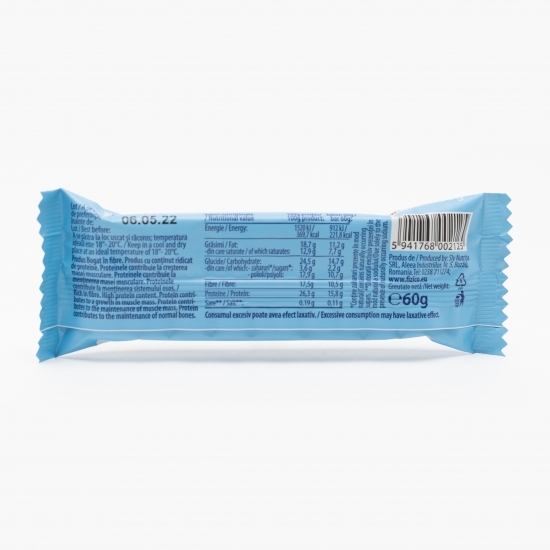 Baton proteic cu cocos și ciocolată fără zahăr adăugat, cu îndulcitor 60g