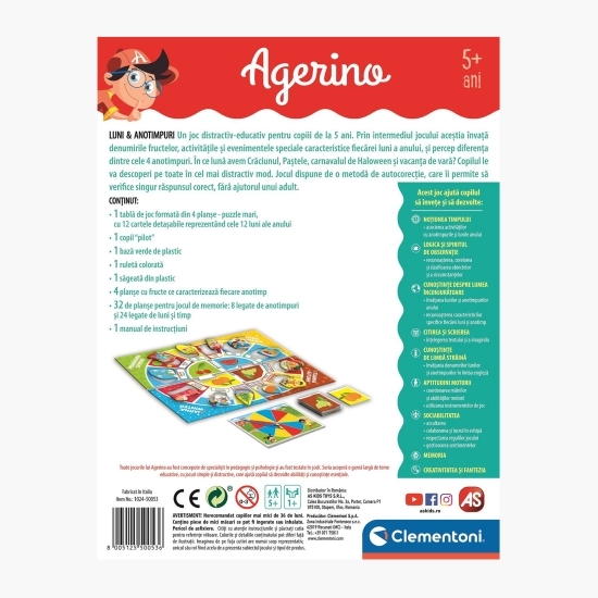 Joc educativ Agerino-Luni și anotimpuri 5+ ani