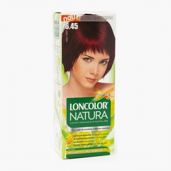 Vopsea permanentă pentru păr Natura 6.45 roșu rubin 100ml