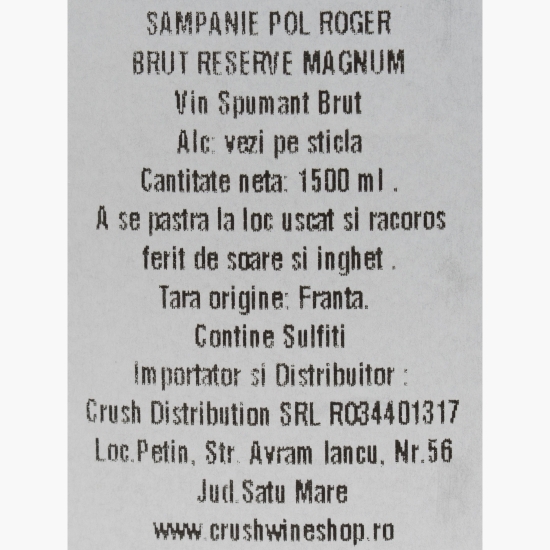 Șampanie brut Reserve Magnum, 12.5%, 1.5l