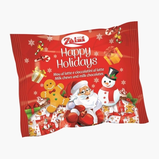 Caramele și ciocolată cu lapte Happy Christmas 225g