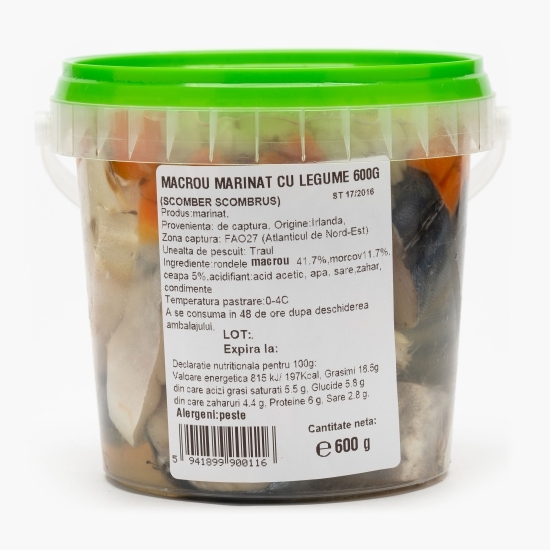 Macrou marinat cu legume 600g
