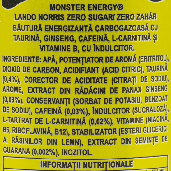 Băutură energizantă Lando Norris, fără zahăr, doză 500ml