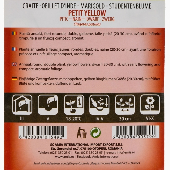 Semințe de crăițe galbene 1g