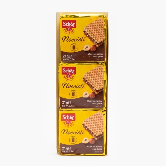 Napolitane cu cremă de alune fără gluten 63g