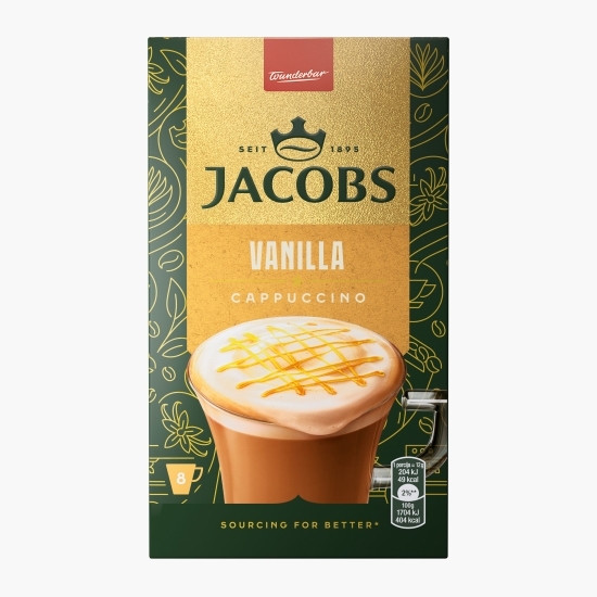 Cappuccino vanilla plicuri 8x15g, cafea instant 
