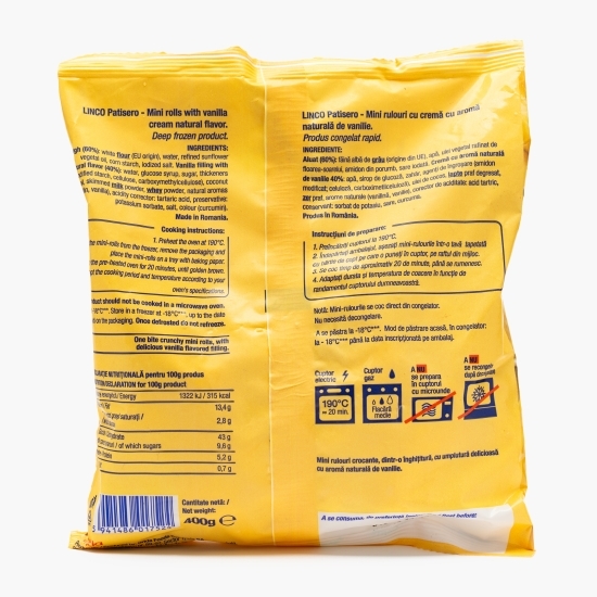 Mini rulouri cu vanilie 400g