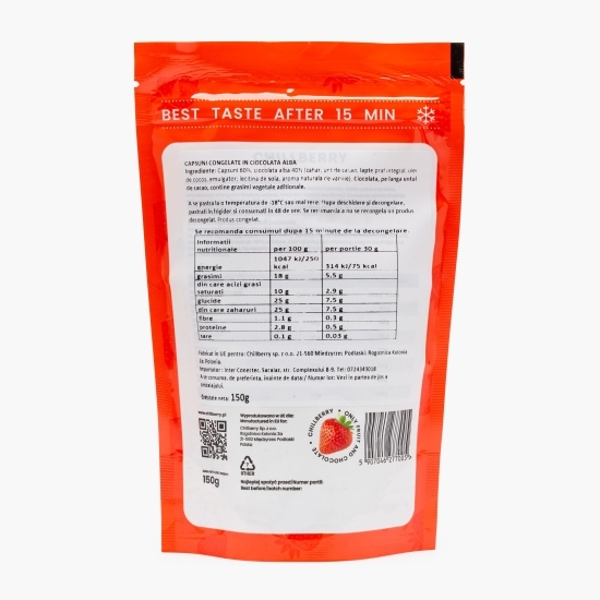 Căpșune în ciocolată albă 150g