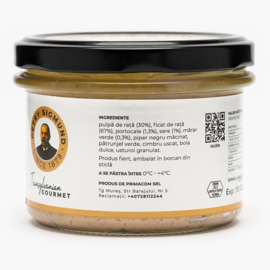 Pate de rață cu sos ușor sărat de portocale 190g