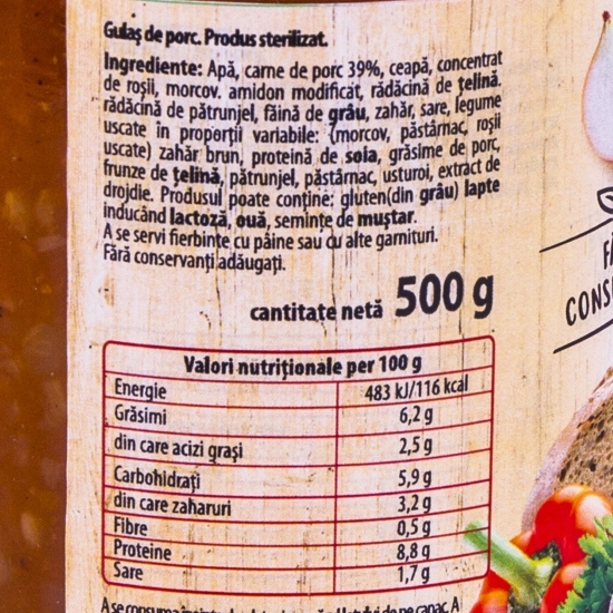 Gulaș de porc 500g