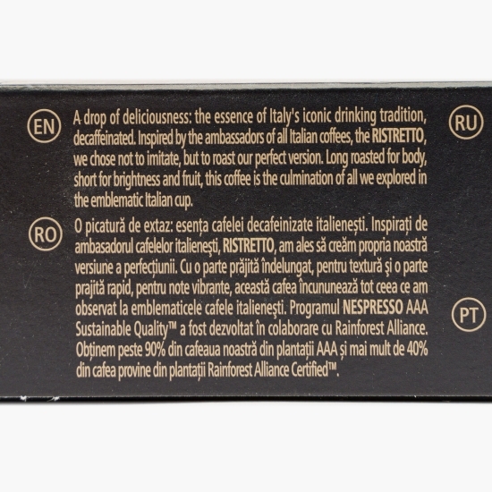 Ristretto decofeinizată 10 băuturi, capsule cafea
