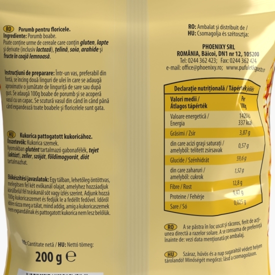 Popcorn-porumb pentru floricele 200g