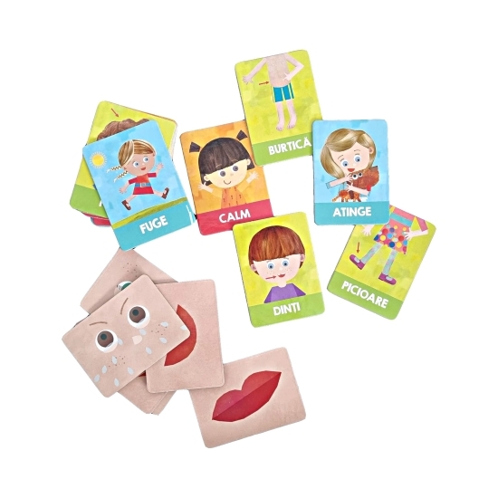 Joc Montessori - Emoții și acțiuni, în limba română, 1-4 ani