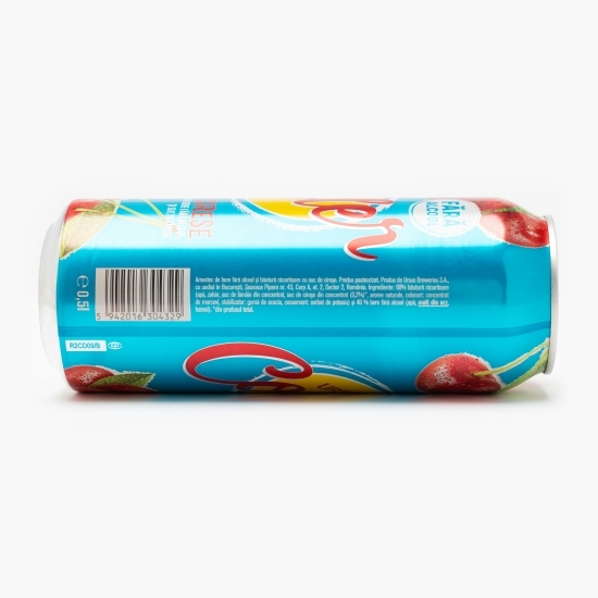Bere blondă fără alcool cu aromă de cireșe doză 4x0.5l