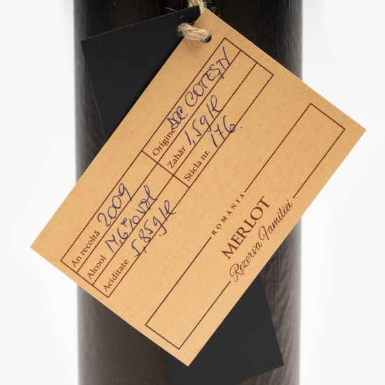 Vin roșu sec Rezerva Familiei Merlot 2009, 0.75l