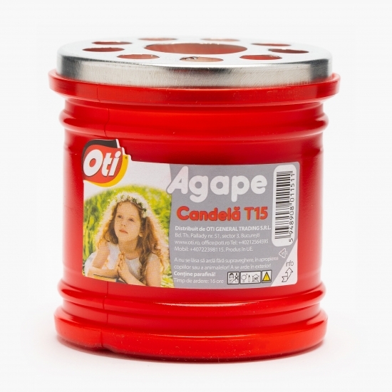 Candelă T15 Agape, timp de ardere 16 ore