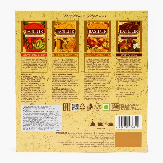 Ceai negru cu fructe asortat Magic Fruits, 40 plicuri