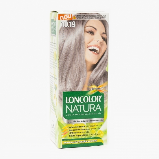 Vopsea permanentă pentru păr Natura 10.19 Blond argintiu 100ml