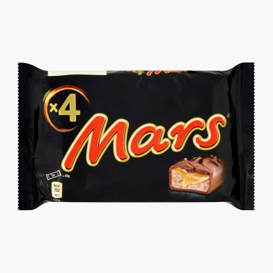 Baton de ciocolată cu lapte, cu miez de caramel și nuga 4x45g