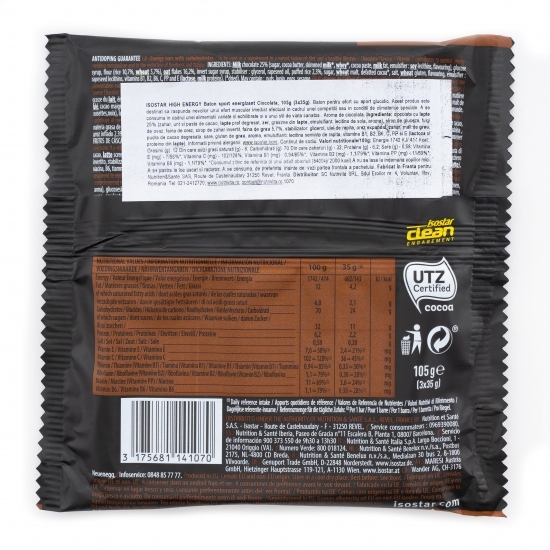 Batoane energizante cu ciocolată 3x35g