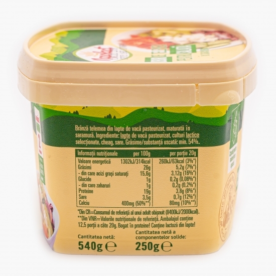 Telemea cuburi de vacă pentru salată 250g